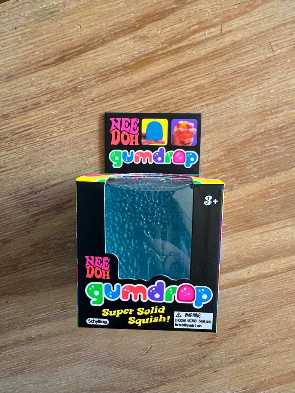 NeeDoh Gumdrop Super Solid Squish Toy - Teal Blue